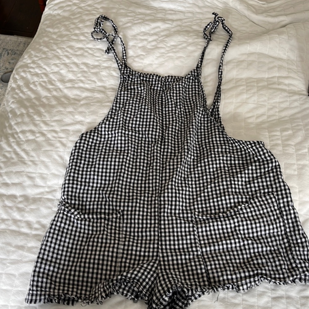 Gingham overalls
